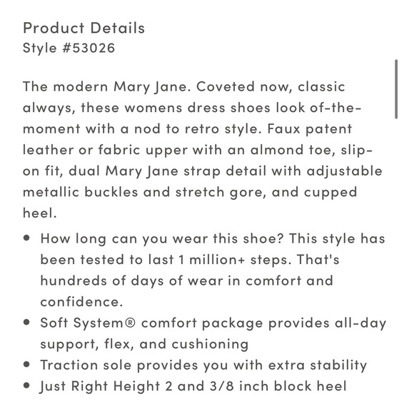 LifeStride True Mary Jane Pump Black Patent Block Heel Shoes 9.5W NEW - Picture 4 of 12